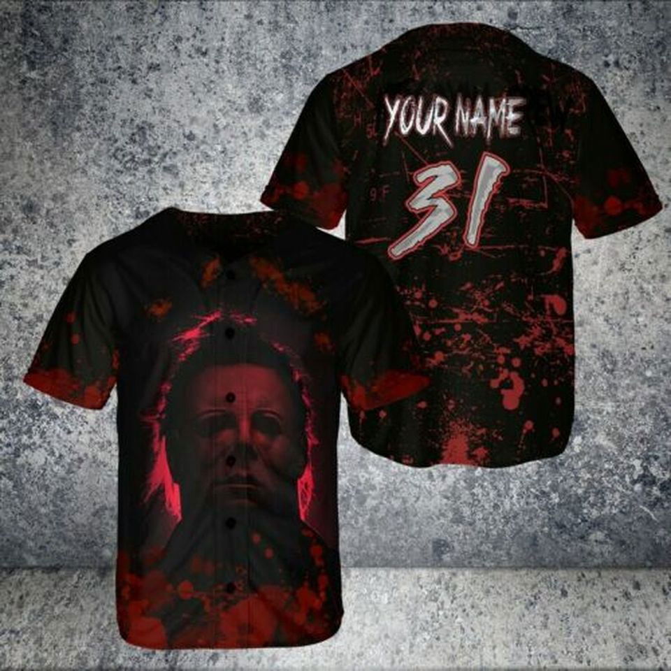 Personalized Michael Myers Horror Halloween Baseball Jersey Shirt - lylyprint.com