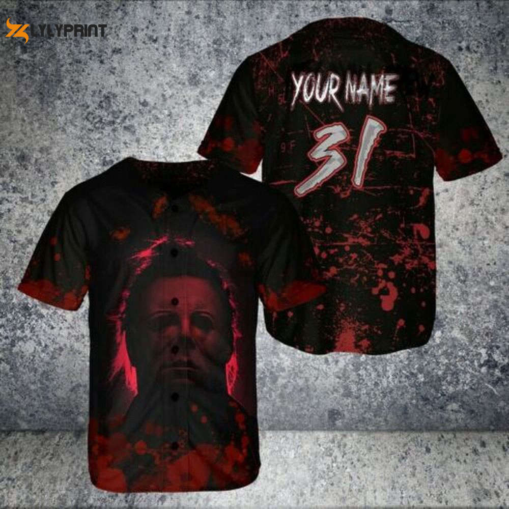 Personalized Michael Myers Horror Halloween Baseball Jersey Shirt - lylyprint.com