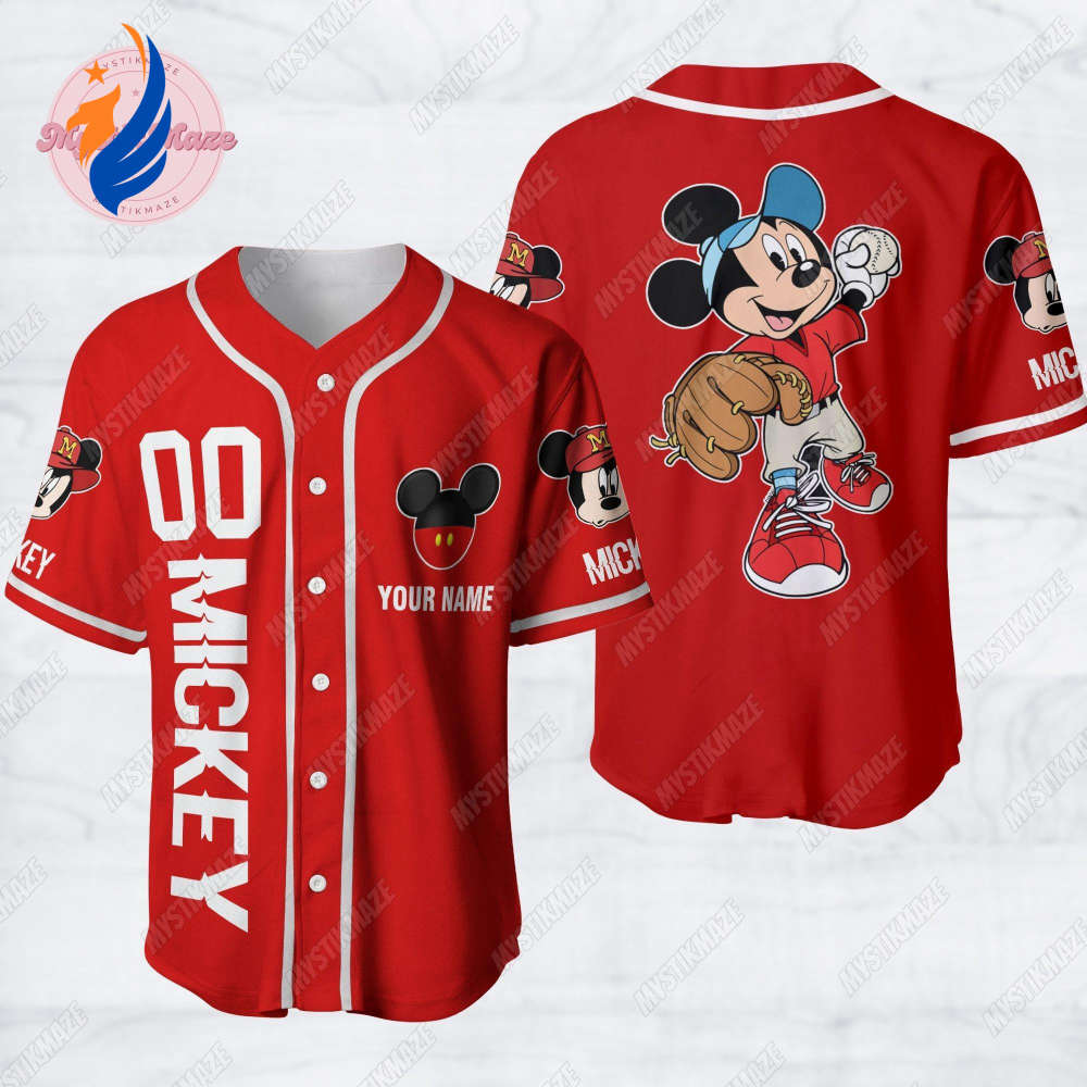 Get your Personalized Mickey Jersey – Disney Baseball & Football Shirt at Disneyland! - Bafud