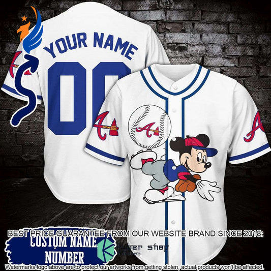 Stand out with Personalized Mickey Mouse AB Baseball Jersey NDQ - Customizable & Authentic Gear - Bafud
