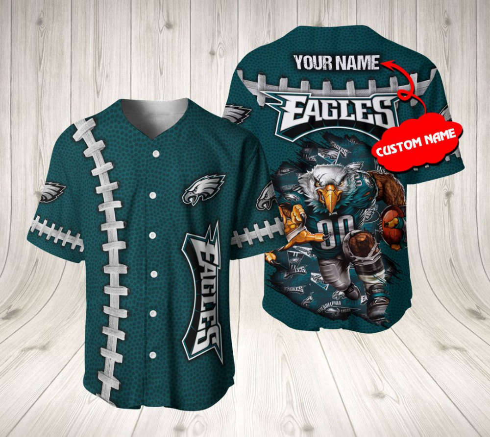 Philadelphia Eagles Personalized Baseball Jersey Gift For Men Women - lylyprint.com