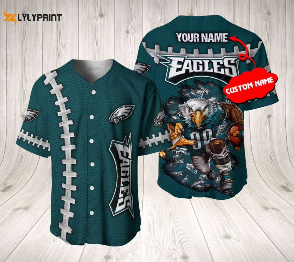 Philadelphia Eagles Personalized Baseball Jersey Gift For Men Women - lylyprint.com