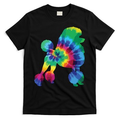 Poodle Tie Dye Vintage Hippie Dog Mom Dad Poodle T-Shirt
