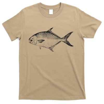 Pompano Vintage Style Pompano Fishing Retro Gift T-Shirt