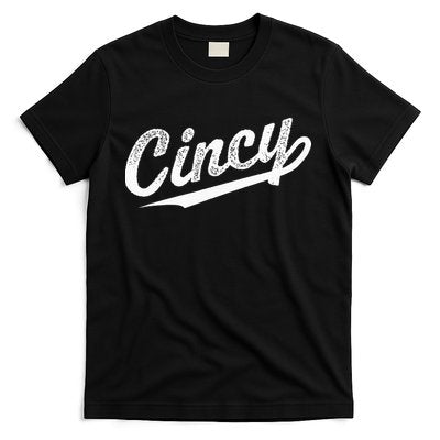 Retro Cincy Cincinnati Ohio Vintage Cursive Script Throwback T-Shirt