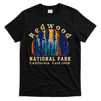 Redwood National Park California Retro Vintage Camping Gifts T-Shirt