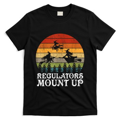 Retro Vintage Halloween Regulators Mount Up Witches Costume T-Shirt