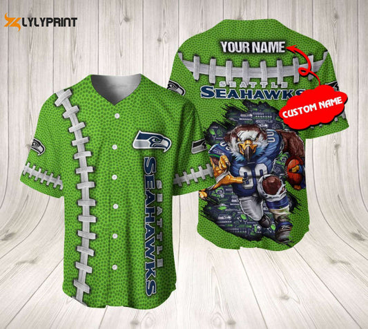 Seattle Seahawks Personalized Baseball Jersey Gift For Men Women - lylyprint.com
