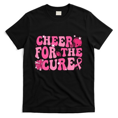 Support Pink Out Cheer For A Cures Breast Cancer Month Funny T-Shirt