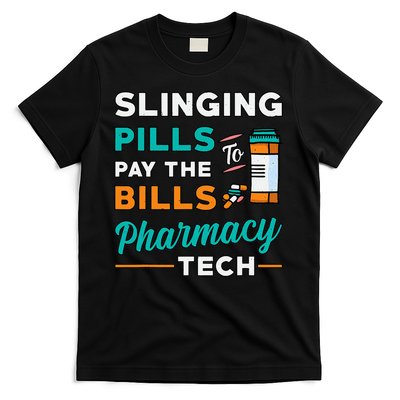 Slinging Pills Pharmacy Tech Vintage Technician Pharmacist T-Shirt