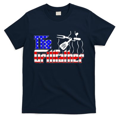 The Grill-father 4th Of July Funny Grilling BBQ American Dad T-Shirt