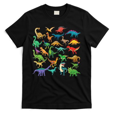 Types Of Dinosaurs Graphics Dino Identification T-Shirt
