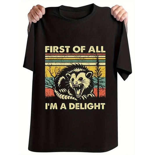 Men's Print Family High Quality Cotton Classic Fit Words Novelty Vintage Pattern T-Shirt Summer Funny Pattern Tee Retro Chill Breathable T-Shirt, Made In USA