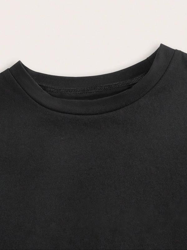 Women's Car & Letter Print Round Neck Short Sleeve Graphic Crop Tee, Vintage Trendy Casual Crew Neck T-shirt For Daily Wear, Ladies Summer Outfit