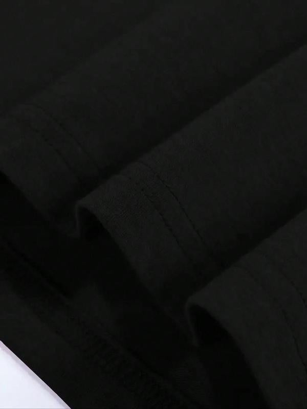 Women's Floral & Hand Print Round Neck Tee, Street Letter Graphic Short Sleeve T-shirt, Ladies Summer Clothes for Daily Outdoor Wear