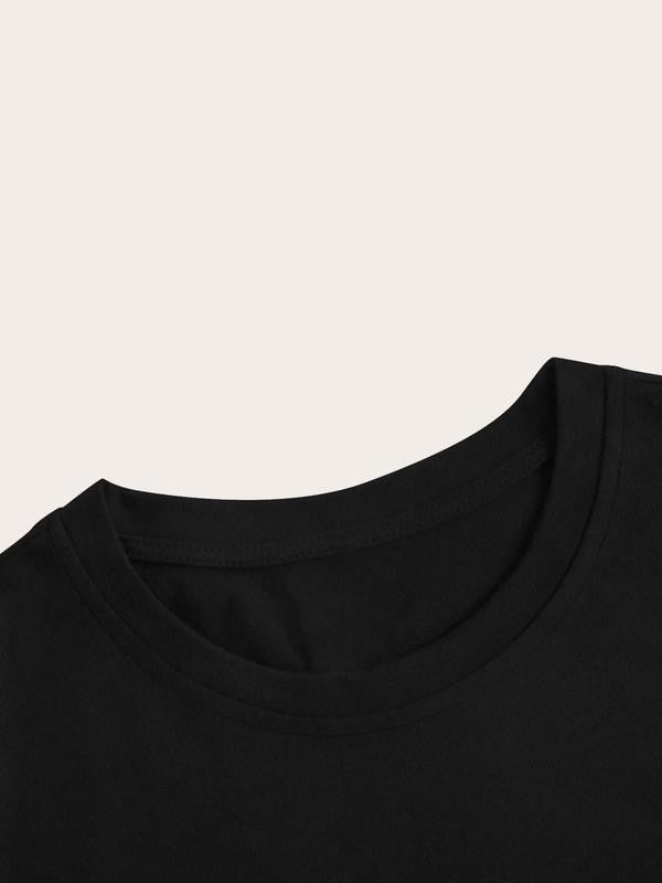 Women's Letter & Book Print Round Neck Tee, Casual Crew Neck Short Sleeve T-shirt, Ladies Summer ClothesÂ for Daily Holiday Vacation Outdoor Wear