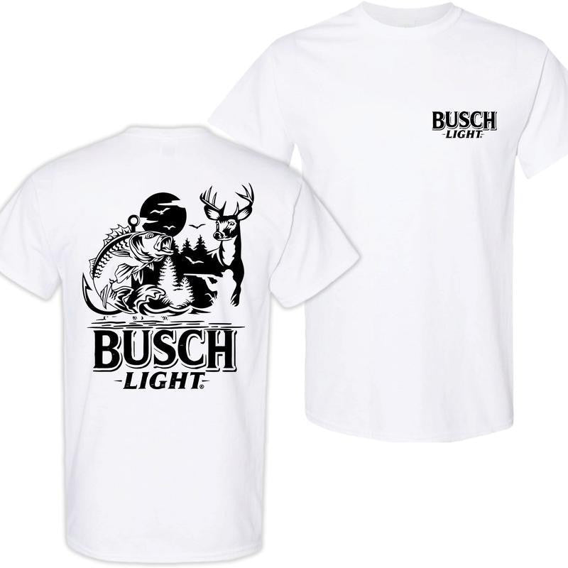 Busch Light -Beer- Busch Light Summer Hunting T-Shirt, Hunting T-Shirt,, Casual Graphic Round Neck T-shirt for Summer, Fashion Top for Daily Wear, T shirt For Men And Women