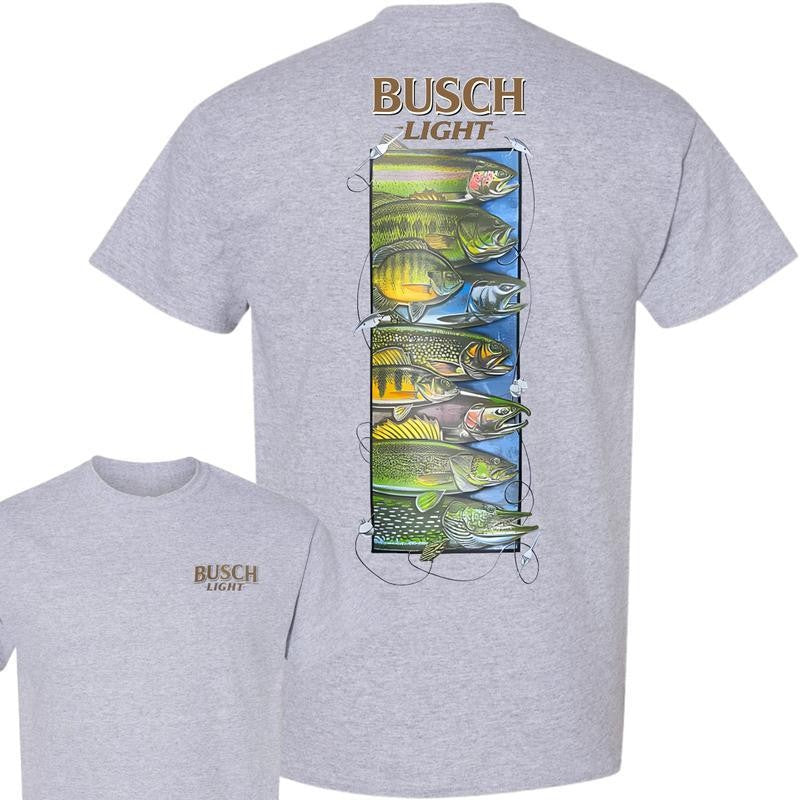 BUSCH LIGHT, BEER,Busch Light Wildlife 2-sided T-shirt, Busch Light T shirt Full Color For Men And Women, Casual Graphic Round Neck T-shirt for Summer, Fashion Men's Top for Daily Wear