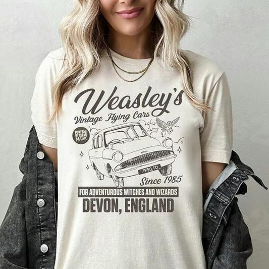 Weasley's Vintage Flying Cars Shirt, Hogwarts Sweatshirt, Harry Potter Sweatshirt Cotton Shirt, Wizarding House Sweatshirt, Halloween Sweatshirt, Harry Potter Drinks Shirt, Harry Potter Characters Halloween Sweatshirt Women Sweaters