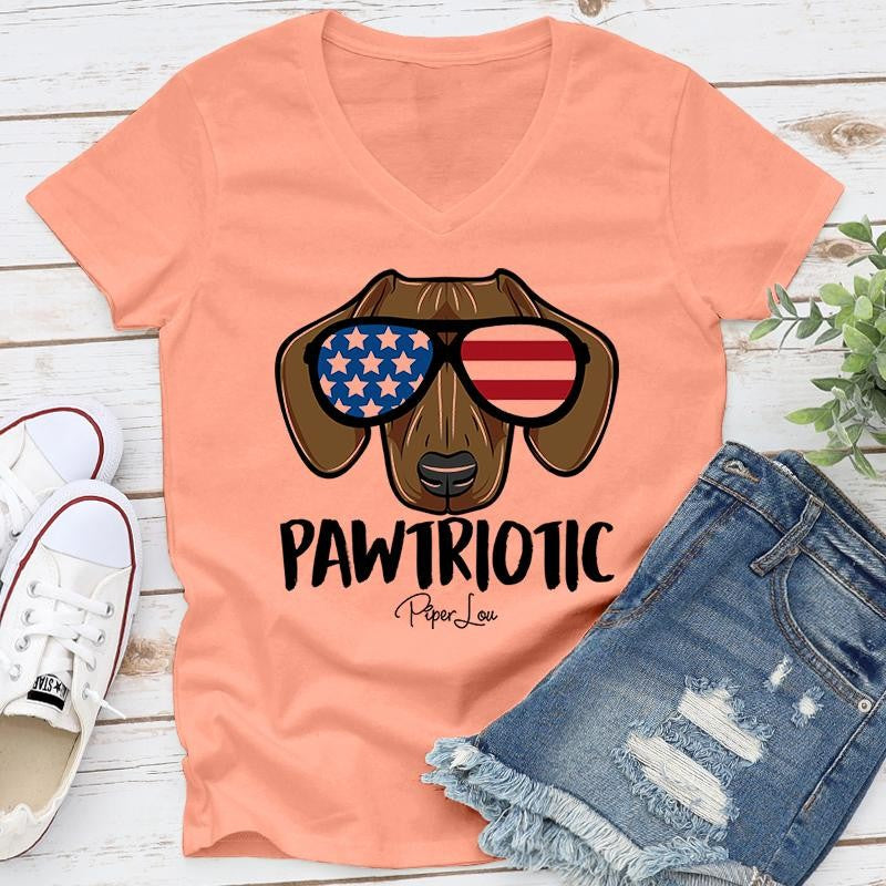 Pawtriotic Apparel, Proudly Printed In The USA, Tee / Tank / V Neck Gray / White / Blue / Hot Pink / Orange, #sassy #cute #blackprint