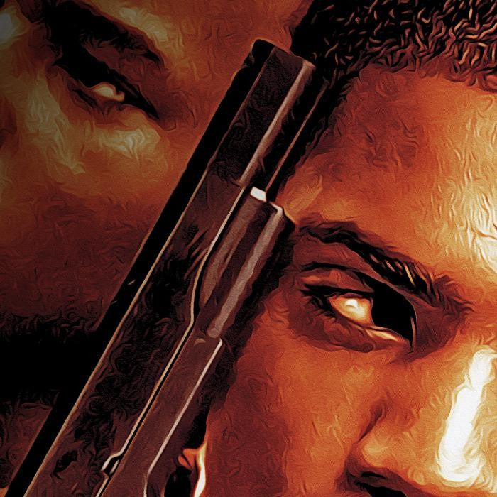 PAID IN FULL Mitch Ace & Rico Oil Paint Style Classic Hood Hip Hop Movie T-Shirt Cotton Menswear