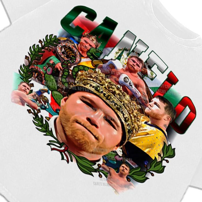 Canelo Alvarez Saul Mexico King Canelo Goat Boxing Vintage Style Graphic Design T-Shirt Crewneck Cotton