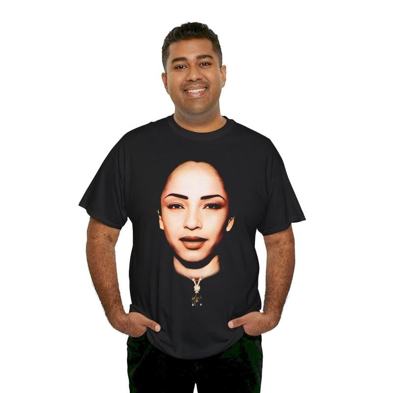 Sade Inspired 90s Vintage Style Graphic T-Shirt HipHop RNB Rap Streetwear Cotton Tee Casual Classic Menswear Retro Top