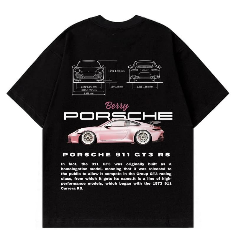 Porsche 911 GT3 RS Pink Bery II T-Shirt, Unisex, Menswear, Street Racing Shirt, Car Shirt, Boyfriend Gift