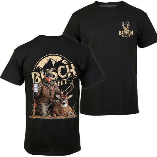 Busch Light Hunting Trump Dog 2 Siders T-shirt, Busch Light Shirt, Perfect For Beer Lovers, Casual Graphic Dog T-shirt, Unisex T-shirt for Men and For Women