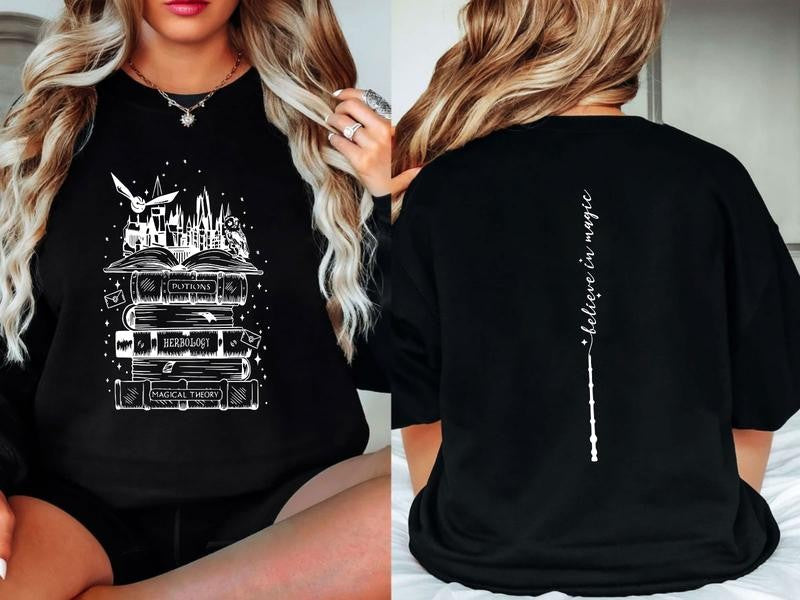 Vintage Wizard Castle Book Hogwarts Sweatshirt,  Harry Potter Shirt , Bookish Shirt