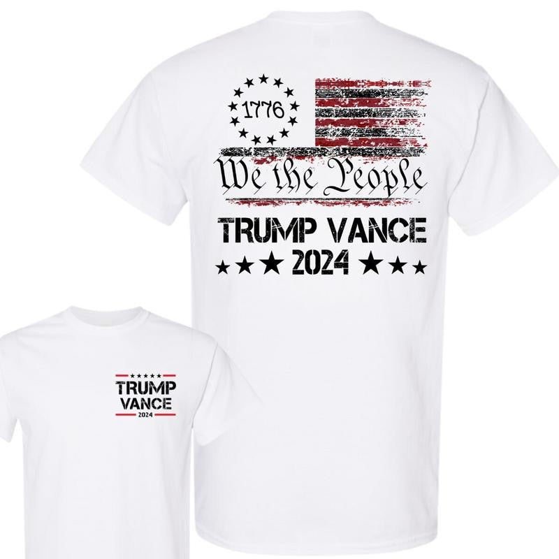 We The People Trump Vance 2024 Unisex T-Shirt, Trump Vance 2024 Shirt, MAGA Trump, Make America Great Again,  Trump Supporter Election Cotton Tee, Full Colors, For Men, For Women