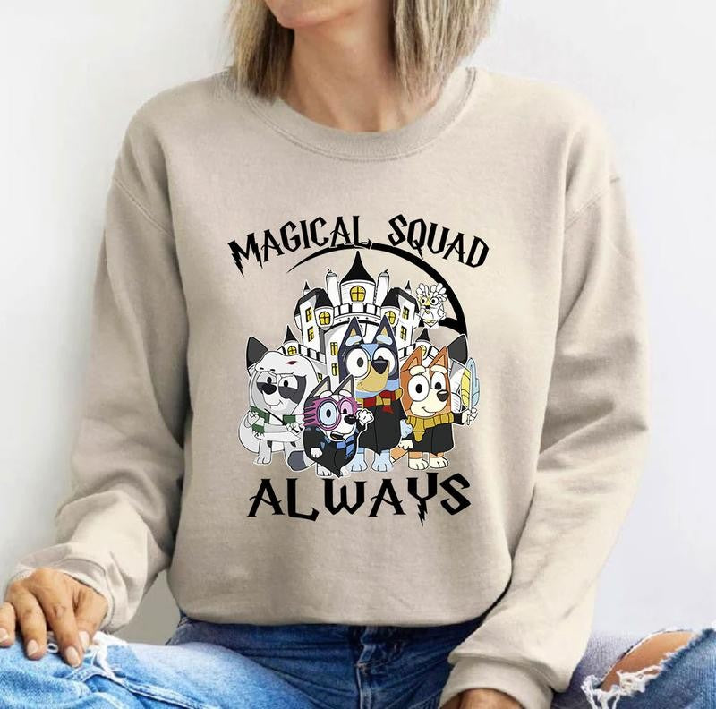 Vintage Hogwarts Bluey Sweatshirt, Harry Potter Vintage Shirt