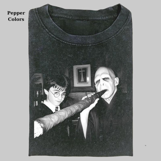 Harry Potter Vintage Graphic Tee, Harry And Voldermort Smoking Shirt, Movie Shirt, Funny Shirt, Unisex T-shirt, Gift For Menswear Womenswear