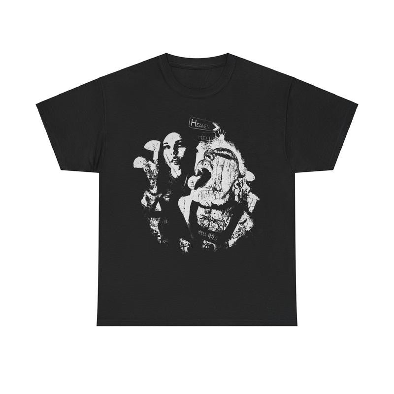 Emo Gothic Y2k 90s Hip-Hop Vibes Heavy Cotton Graphic T-Shirt Tshirt Shirt HipHop Rap Tee Casual Classic Menswear Retro Top Comfy Vintage Smooth Streetwear Shortsleeve Crewneck