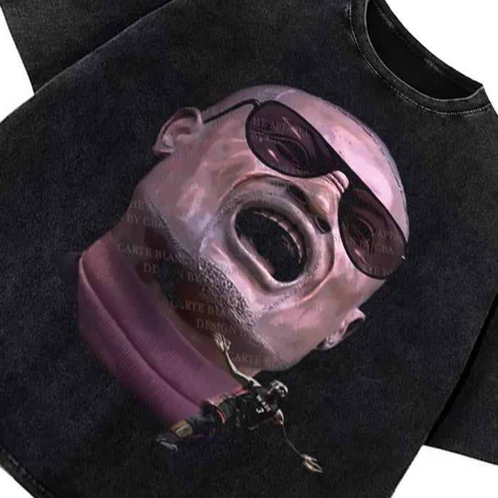 Dwyane Wade Statue Funny Parody Miami Basketball D Wade Lebron James Chris Bosh Custom Graphic Tee T-Shirt Streetwear Vintage