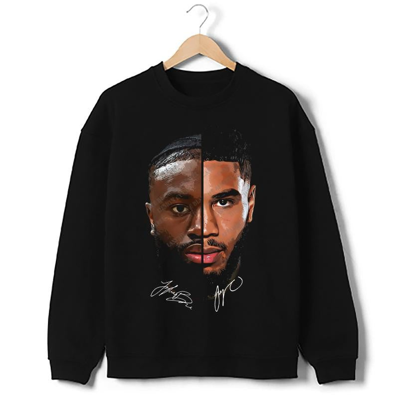 Jaylen Brown And Jason Tatum Duo T-Shirt Boston Basketball Custom Design Graphic T-Shirt