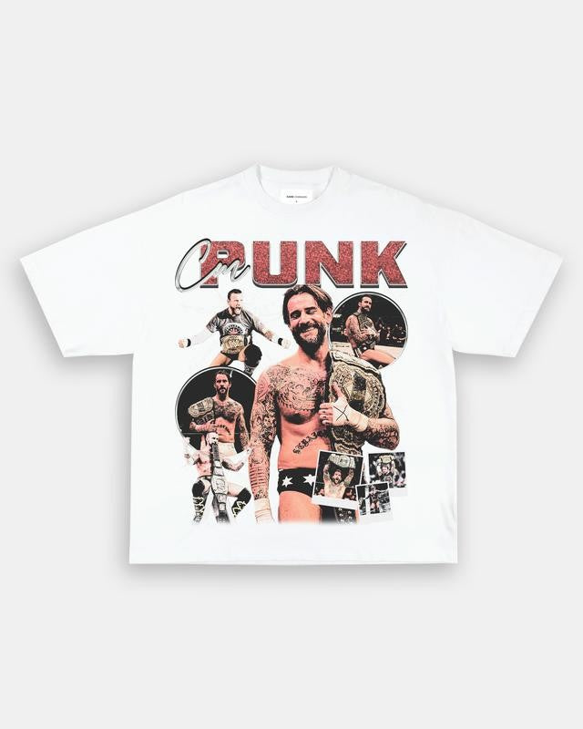 CM PUNK TEE, Wrestling Graphic Tee, Sports T-shirt, Athlete Shirt, Wrestling Gift, Fitness Tee Crewneck Clothing Cotton Menswear