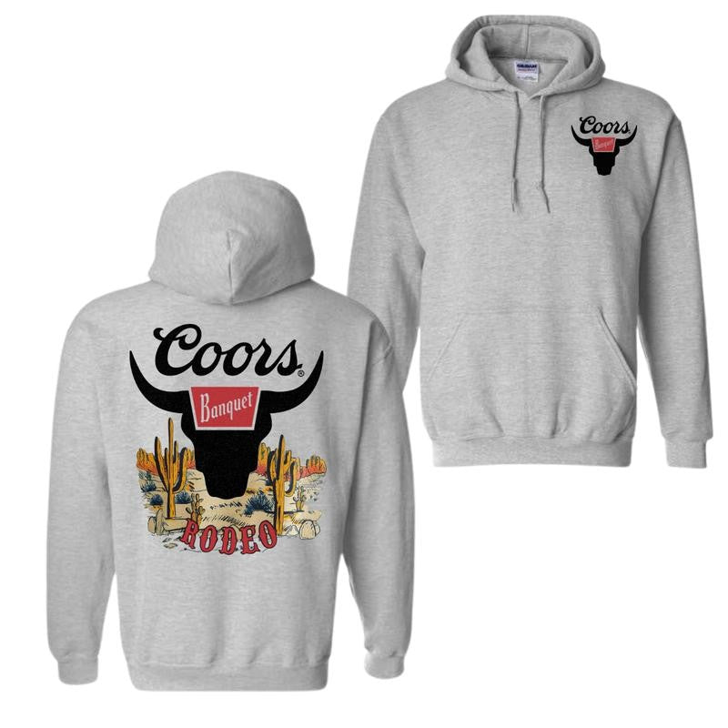 Coors Banquet Desert Shirt Hoodie, Coors Bull Head Cowboy Hoodie, Unisex Hoodie, Graphic Tees For Women And Men, Gifts For All