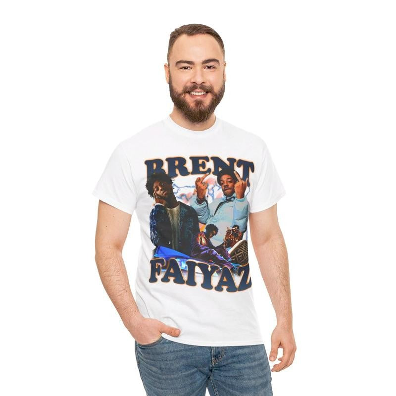 Sonder Vintage 90s Rap Tee, Brent Faiyaz Inspired, Hip hop RnB shirt Casual Cotton Menswear Top Classic Graphics Smooth Underwear Man Tshirt Streetwear Crewneck