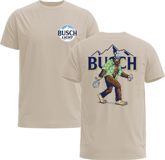 Busch Light Bigfoot Beer Vintage Unisex Tee - Busch Light Tshirt Gift - Gildan 5000 Graphic Shirt, Heavy Cotton, Full Sizing & Colors