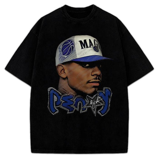 Penny Hardaway T-Shirt Young Magic Penny Custom Graphic Tee Basketball Crewneck Cotton