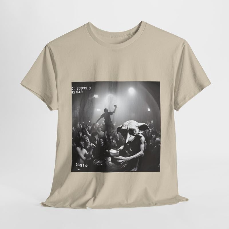 Dobby the Rave Elf Unisex Gildan Cotton T Shirt - Humorous Hogwarts Print Graphic Tee