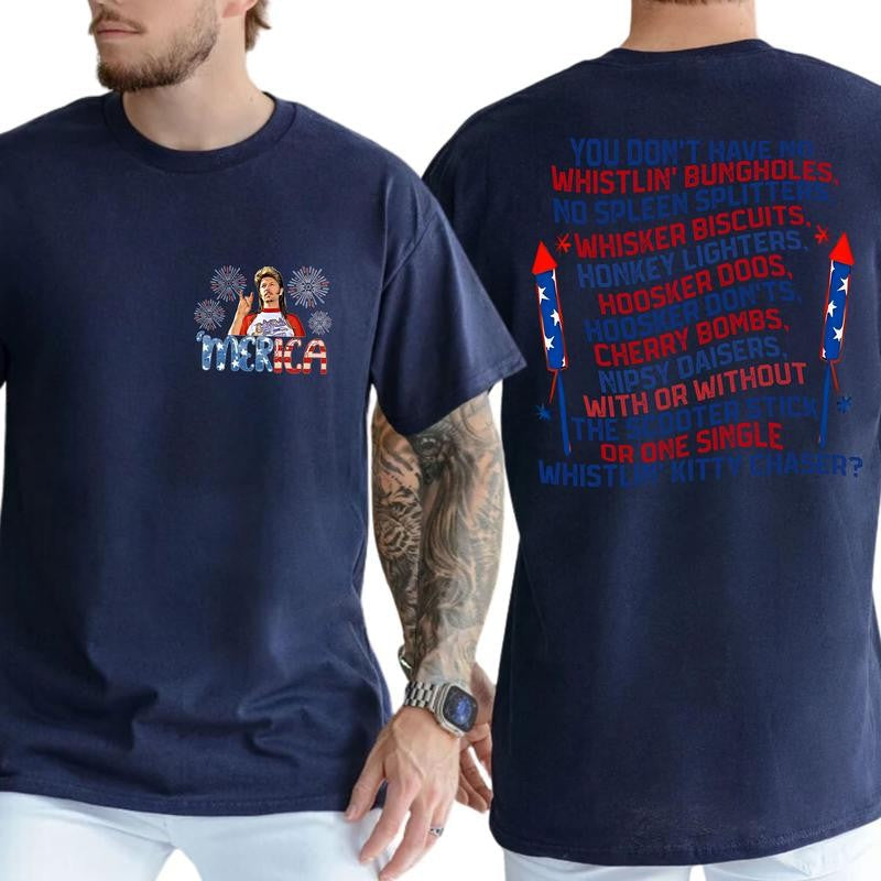 Casual, 2-sided Joe Dirt Merica July 4th Shirt Funny Joe, Full Color, For Men ,Gift For men, Casual.
