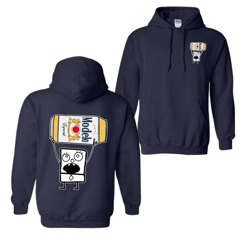 Doodlebob Modelo Essential Hoodie And T-Shirt, Funny Drinking Hoodie, Modelo Hoodie For Men And Women