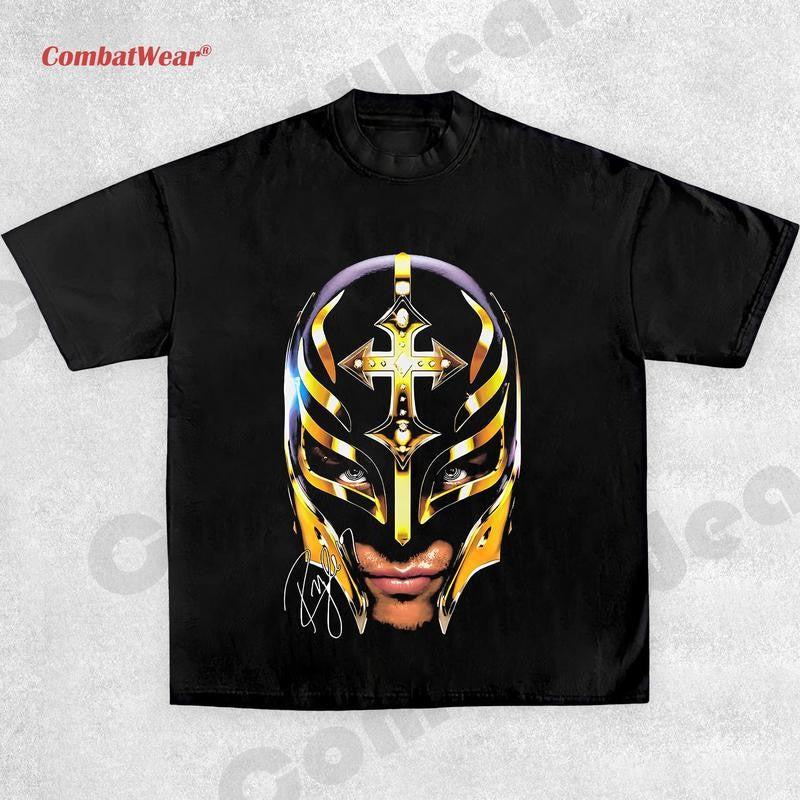 REY MYSTERIO Wrestling Graphic Tee, Sports T-shirt, Wrestling Gift, Wrestling Graphic Tee, Sports T-shirt Streetwear Crewneck Clothing