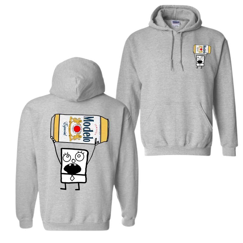 Doodlebob Modelo Essential Hoodie And T-Shirt, Funny Drinking Hoodie, Modelo Hoodie For Men And Women