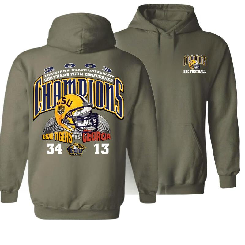 LSU Champions LSU Tiger vs Georgis Tee Vintage T-shirt/Hoodie Vintage Style Unisex T-shirt/Hoodie, Vintage for Men and Women
