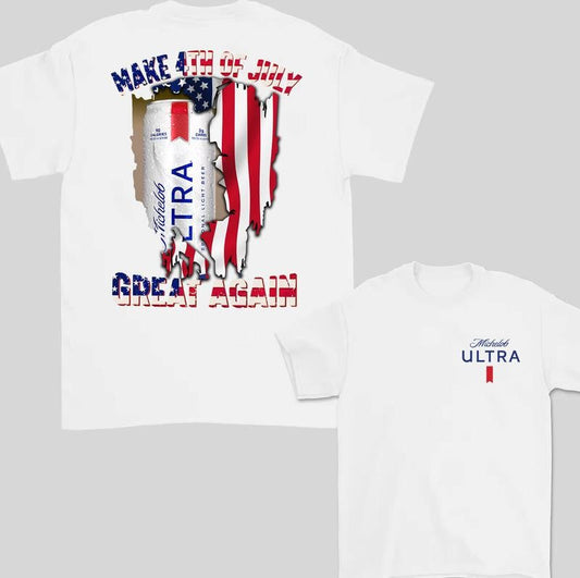 Michelob Ultra Make 4th of July America Great Again Shirt Unisex
