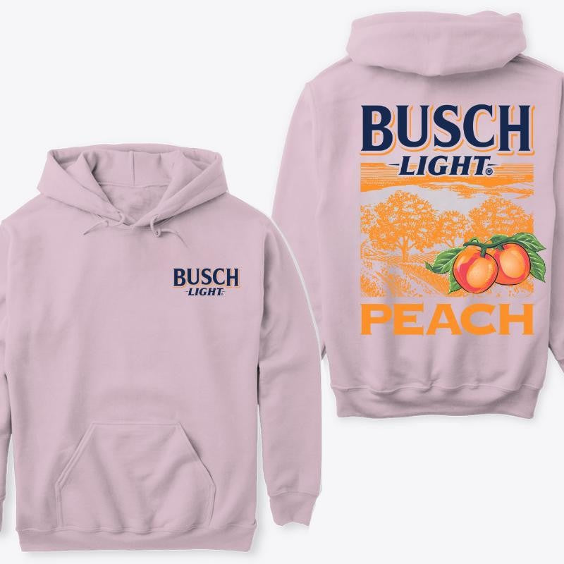 BUSCH LIGHT, BEER, Peach Scenic HOODIE, For Men, For Women, Casual Graphic, Fashion Men's Top for Daily Wear