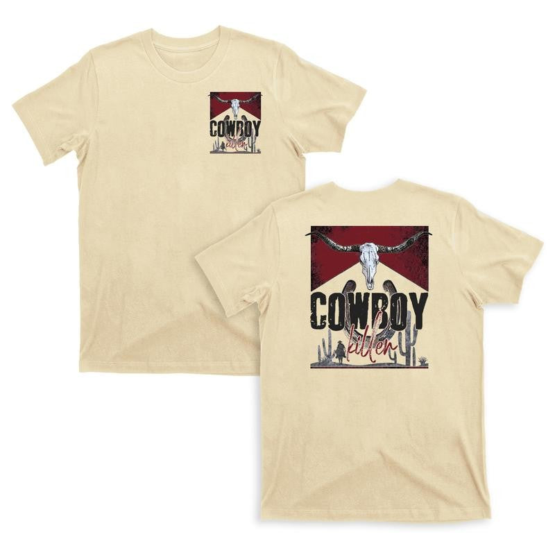 Country Western Cowboy Killer Double Sided  T-Shirts, Vintage Cowboy Rodeo Shirt, Gift For Him and Her